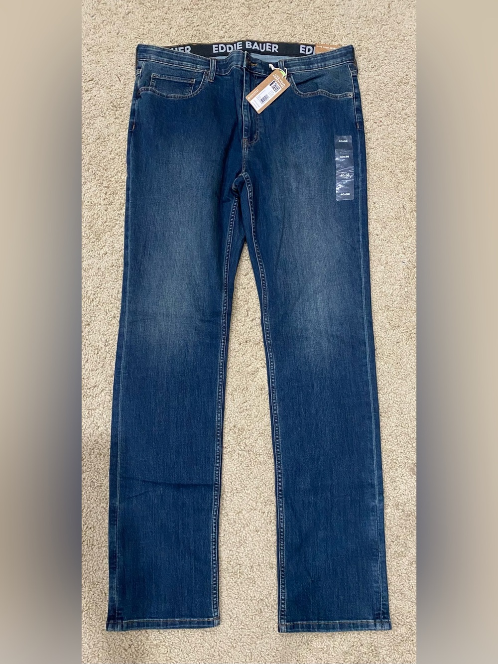 Eddie Bauer Men’s Voyager Flex Jeans 2.0 Med Indigo Slim Fit NWT